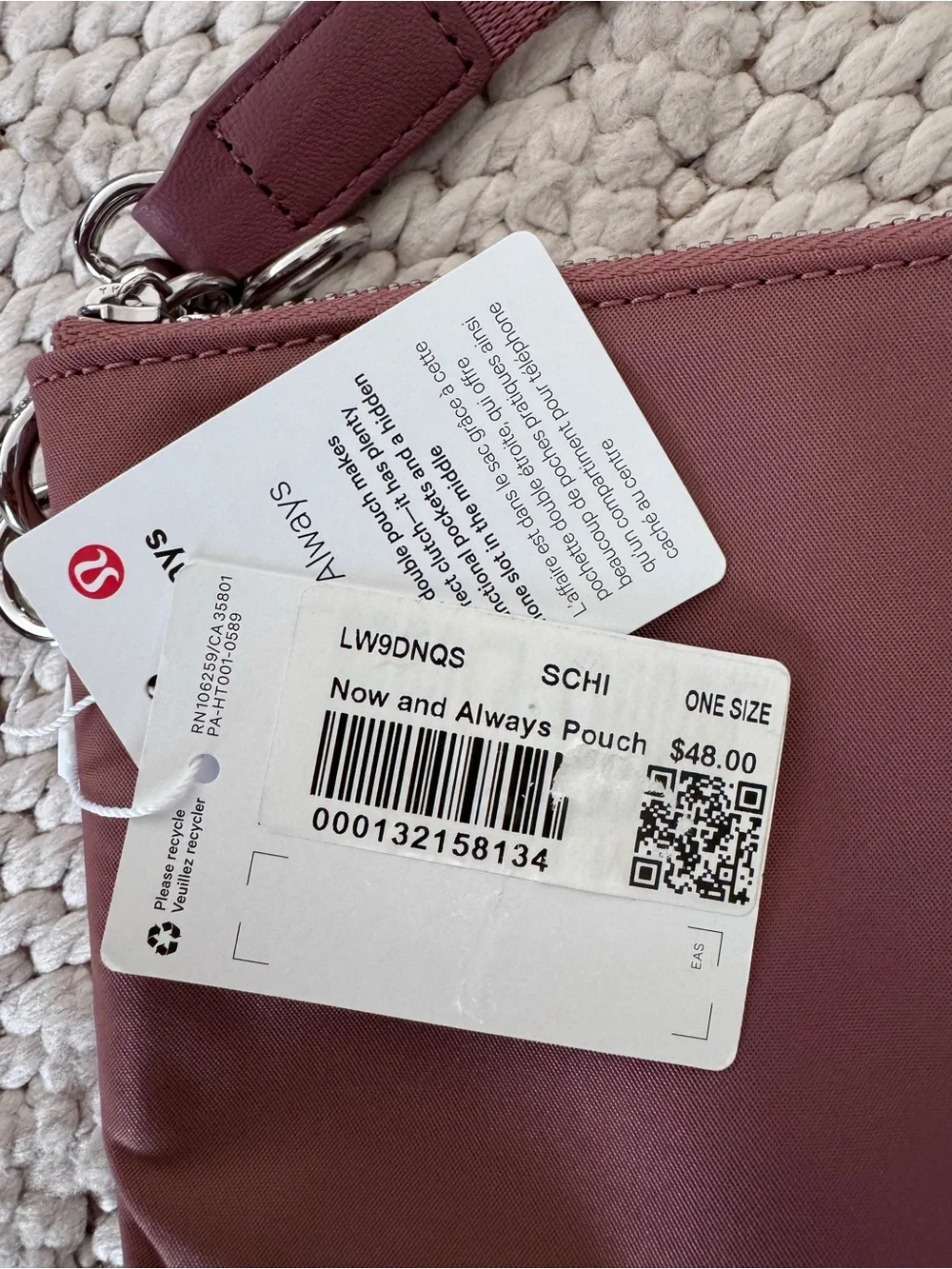 NWT Lululemon Now & Always Wristlet Pouch